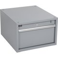 Global Industrial Stacking Workbench Drawer, Gray, 12H 606958GY